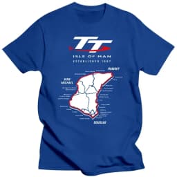 Cool Isle of man TT Map T Shirts Pure Natural Cotton Man Nice T-Shirt