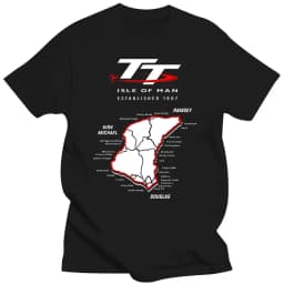 Cool Isle of man TT Map T Shirts Pure Natural Cotton Man Nice T-Shirt