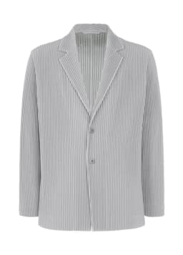 Miyake Pleated Men New Office Black Blazer Luxury High Fashion Suits Partially Lined Autumn Winter Coat