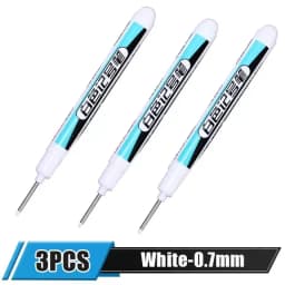 0.7/1.0/2.5MM White Permanent Marker Pens Markers Paint Pen For Wood Plastic Leather Glass Stone Metal Art Painting Supplies