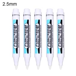 0.7/1.0/2.5MM White Permanent Marker Pens Markers Paint Pen For Wood Plastic Leather Glass Stone Metal Art Painting Supplies
