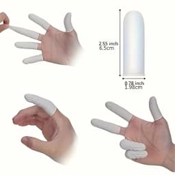 20/200pc Rubber Finger Protector Covers Wear-Resistant Highly Elastic Anti-Slip Latex Finger Cots for Electronics Medical Protec