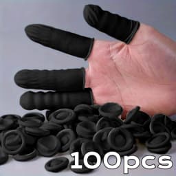 20/200pc Rubber Finger Protector Covers Wear-Resistant Highly Elastic Anti-Slip Latex Finger Cots for Electronics Medical Protec
