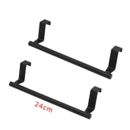 Towel Rod Steel Metal Wire Over Cabinet Towel Rack Storage Organizer Bathroom Door Hanging Towel Rack Punch-free Rag Hanger