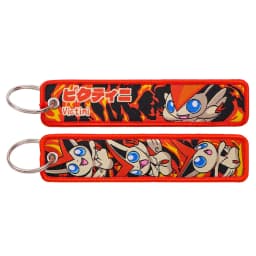 Japanese Anime Elf Monsters Keychain for Cars Backpack Key Holders Embroidery Keyrings Key Tag Jet Tag Accessories Gifts 1pcs
