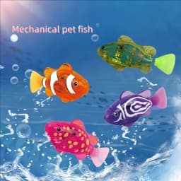 Baby Bath Light-Up Sensor Electric Small Fish Playing in Water Pet Fish Swimming Fish Can Swim Realistic Clownfish Toy