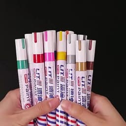 3mm 10p Colorful 8 Colors Permanent Paint Marker Waterproof White Markers tire tread rubber fabric Paint metal Paint Marker Pens