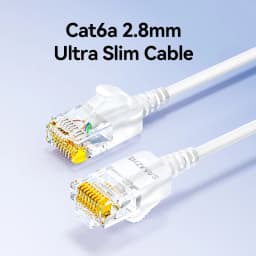 SAMZHE Slim Cat6A RJ45 Internet Cable High Speed 10Gbps 31AWG Pure Copper Wire Core Network LAN Computer Patch Cable For PC
