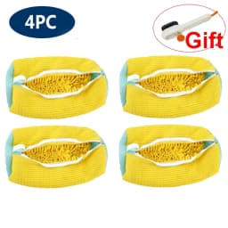 Shoes Washing Bag Laundry Bag Padded Shoe Protector Fluffy Fiber Polyester Laundry Wash Bag Machine Washable Organizer
