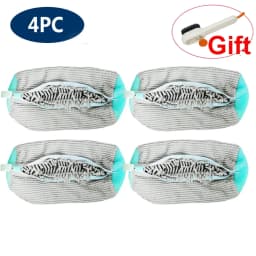 Shoes Washing Bag Laundry Bag Padded Shoe Protector Fluffy Fiber Polyester Laundry Wash Bag Machine Washable Organizer