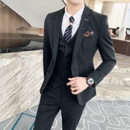 S-7XL (Jacket+Vest+Pants) Fashion Boutique Lattice Formal Business Mens Suit 3Pcs Set Groom Wedding Dress Plaid Suit Show Stage