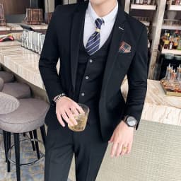 S-7XL (Jacket+Vest+Pants) Fashion Boutique Lattice Formal Business Mens Suit 3Pcs Set Groom Wedding Dress Plaid Suit Show Stage