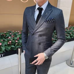 S-7XL (Jacket+Vest+Pants) Fashion Boutique Lattice Formal Business Mens Suit 3Pcs Set Groom Wedding Dress Plaid Suit Show Stage