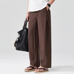 Men Breathable cool Spring Summer Lightweight Linen Blend Ankle-length Pants cityboy Loose Wide Leg Casual Pants Harem Trousers