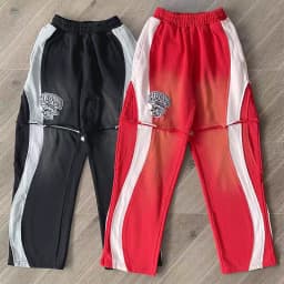 Patchwork Red Black Glo Gang The Glory Pants Men Women Trousers Jogger Drawstring Sweatpants
