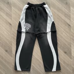 Patchwork Red Black Glo Gang The Glory Pants Men Women Trousers Jogger Drawstring Sweatpants