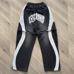 Patchwork Red Black Glo Gang The Glory Pants Men Women Trousers Jogger Drawstring Sweatpants