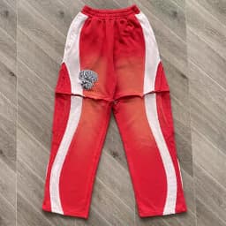 Patchwork Red Black Glo Gang The Glory Pants Men Women Trousers Jogger Drawstring Sweatpants