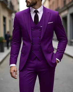 Men's Classic 3-Piece Suit Set - Slim Fit Notched Lapel Blazer with Vest & Pants, Versatile Formal Outfit for Business & Events