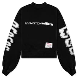 RIVINGTON Roi Ret RRR 123 White Print Embroidery Patch Label Sweatshirts Men Women High Quality Loose Black Sweatshirts Hoodie