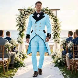 Elegant Wedding Men's Suits Tuxedos Luxury Double Breasted Long Blazer Customized 2 Piece Jacket Pants Sets Formal Groom Outfits