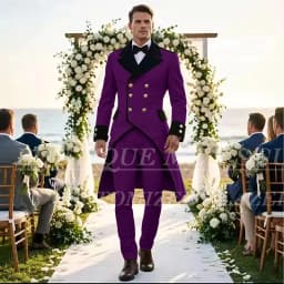 Elegant Wedding Men's Suits Tuxedos Luxury Double Breasted Long Blazer Customized 2 Piece Jacket Pants Sets Formal Groom Outfits