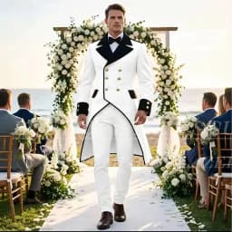 Elegant Wedding Men's Suits Tuxedos Luxury Double Breasted Long Blazer Customized 2 Piece Jacket Pants Sets Formal Groom Outfits