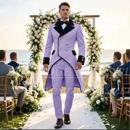 Elegant Wedding Men's Suits Tuxedos Luxury Double Breasted Long Blazer Customized 2 Piece Jacket Pants Sets Formal Groom Outfits