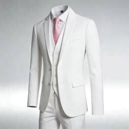 ( Blazer + Vest + Pants ) Men's Suit Slim 3 Pieces Set Solid Wedding Party Prom Groom Best Male Formal Business Suit