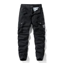 2026 Men's Baggy Cargo Pants 97%Cotton Work Trousers Multi-Pocket Casual Sports Pants Elastic Waist Outdoor Overalls Trousers