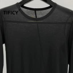 High Street Cotton T-shirts Tops Men's Style | Autumn/Winter Thin Dark Knitted Base Long Sleeve Casual Tshirt TEE Shirt