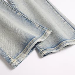 Men's Wing Patch Boot Cut Jeans Rivet Crystal Slim Flared Pants Embroidery Vintage Blue Denim Trousers