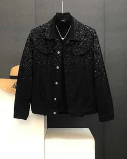 Fashionable Hot Diamond Jacket Spring and Autumn 2025 New Men's Tops Retro Short Jackets