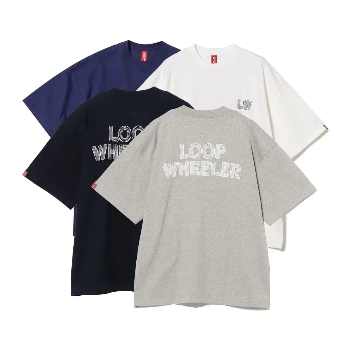 BEAMS JAPAN LOOPWHEELER Letter-printed cotton casual short-sleeved T-shirt