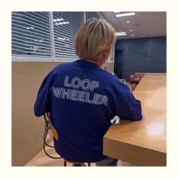 BEAMS JAPAN LOOPWHEELER Letter-printed cotton casual short-sleeved T-shirt