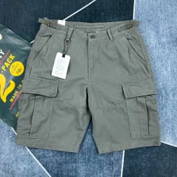 Men's Heavyweight 100% Cotton American Vintage Washed Cargo Shorts Summer Japanese Streetwear Multi-Pocket Mid-Length Workwear