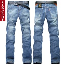 Black Slim Fit Cargo Pants Men's Streetwear Jeans Denim Trousers Korean Fashion Baggy Jeans Homme for Men