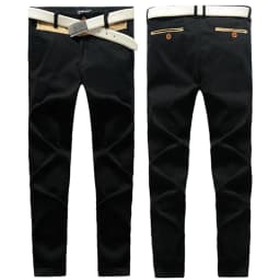 Black Slim Fit Cargo Pants Men's Streetwear Jeans Denim Trousers Korean Fashion Baggy Jeans Homme for Men