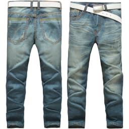Black Slim Fit Cargo Pants Men's Streetwear Jeans Denim Trousers Korean Fashion Baggy Jeans Homme for Men