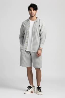 Miyake Pleated Shorts For Men Clothing Loose Casual Shorts Summer Clothes For Men Gym Sport Shorts Men Drawstring Pants