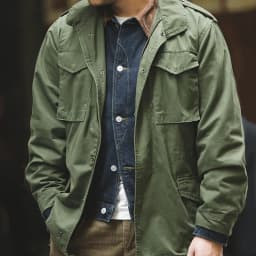 Maden M65 Vintage Coat Parka Cotton Standard Conventional Size Multi Pocket Slim Green Field Jacket for Men's Spring and  Autumn