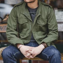 Maden M65 Vintage Coat Parka Cotton Standard Conventional Size Multi Pocket Slim Green Field Jacket for Men's Spring and  Autumn