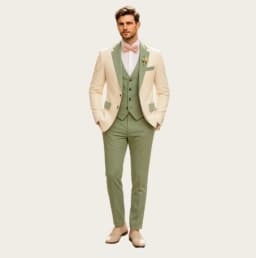 Wedding Men Suits 2 Pieces Notched Lapel Single Breasted Prom Suit for Man Tuxedo Slim Fit Blzer Jacket+Vest+Pants Customized