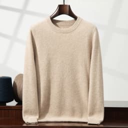 2025 New Autumn 100% Cashmere Sweaters Men O-Neck Knit Pullover Winter Thickened Long Sleeve Casual Tops Men's Bottoming Sweater