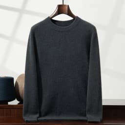 2025 New Autumn 100% Cashmere Sweaters Men O-Neck Knit Pullover Winter Thickened Long Sleeve Casual Tops Men's Bottoming Sweater