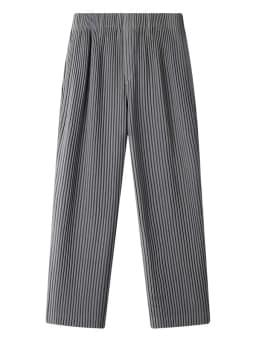 Miyake Pleated Men Trousers Baggy Straight Pants Fashion Casual Pants Japanese Style Miyake Pleated Pants