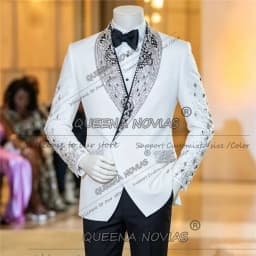 Luxury Men Suits Peaked Lapel Blazer 2 Pieces Set Tailor-Made Double Breasted Jacket Pants Customized Man Banquet Party Outfits