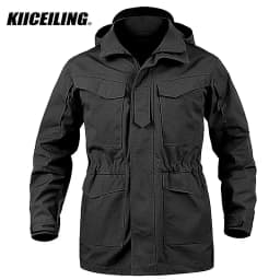 KIICEILING M65 Multicam Tactical Jackets For Men Waterproof Windbreakers Male Camouflage Motorcycle Parka Trench Coat Women