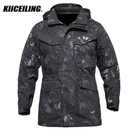KIICEILING M65 Multicam Tactical Jackets For Men Waterproof Windbreakers Male Camouflage Motorcycle Parka Trench Coat Women