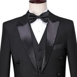 2026 New Men's Black Tuxedo Tailcoat Formal Dress Two-Piece Suit, White Party Wedding Jacket and Pants